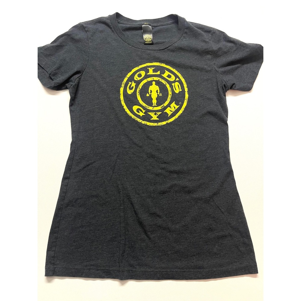 Golds Gym Stronger Than Yesterday Graphic T-Shirt Charcoal Gray Medium 0424